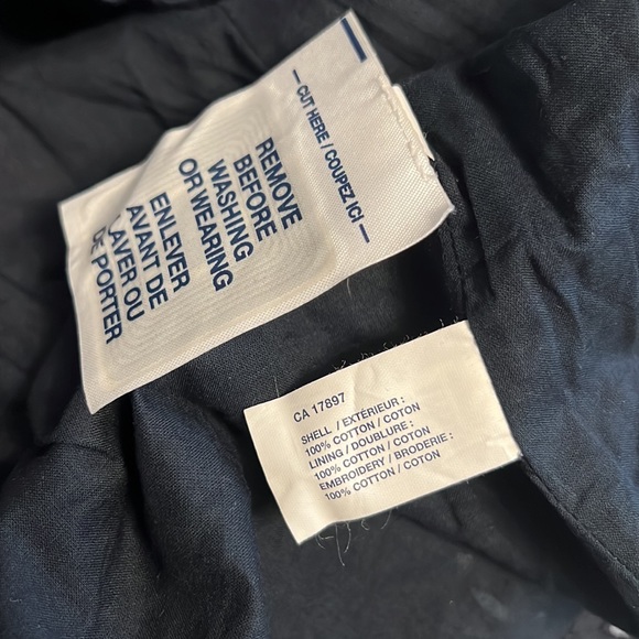 eyelet fit & flare navy dress GAP - Picture 5 of 5